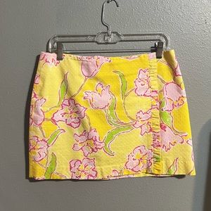 Lilly Pulitzer Yellow Mini Skirt